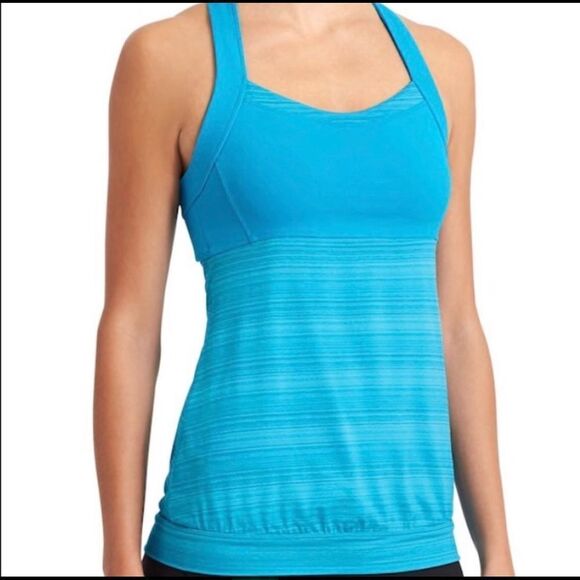 Athleta Stride Crunch and Punch Bra Tank (Blue) - Picture 2 of 11